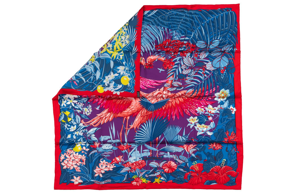 Hermes Collectible Flamingo Party Scarf