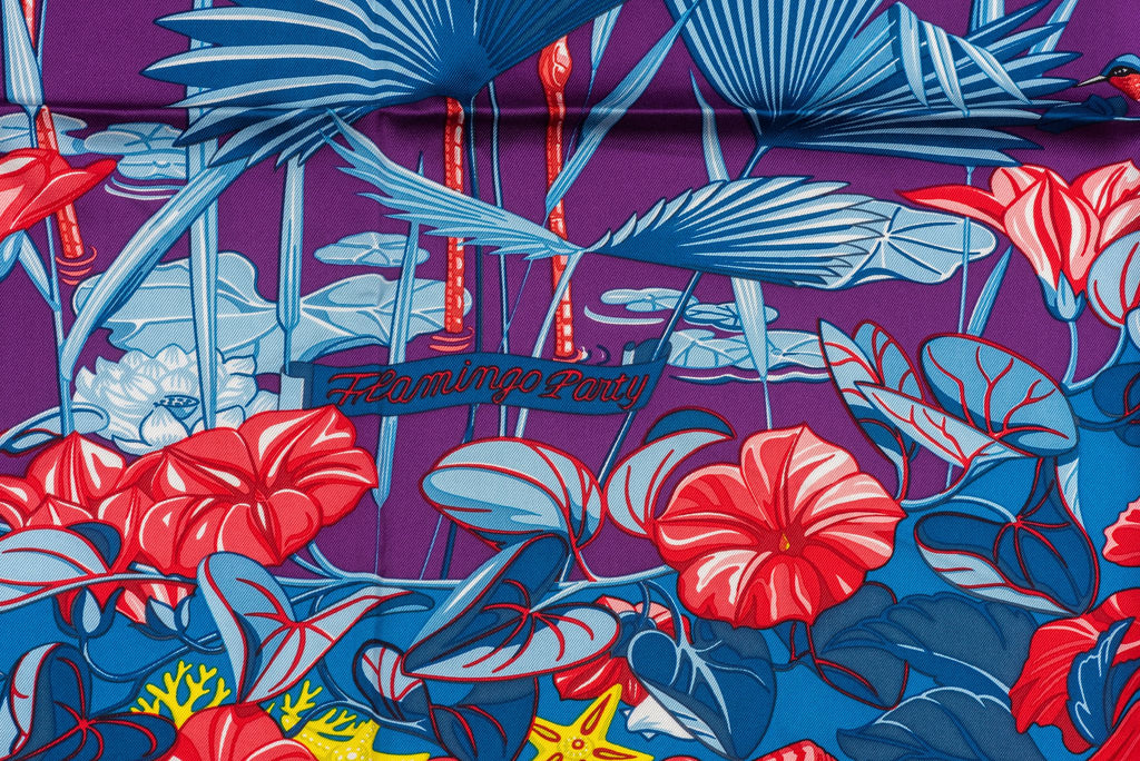 Hermes Collectible Flamingo Party Scarf