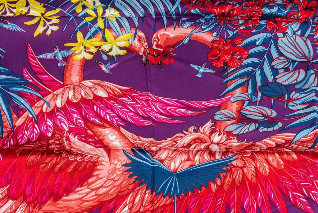 Hermes Collectible Flamingo Party Scarf