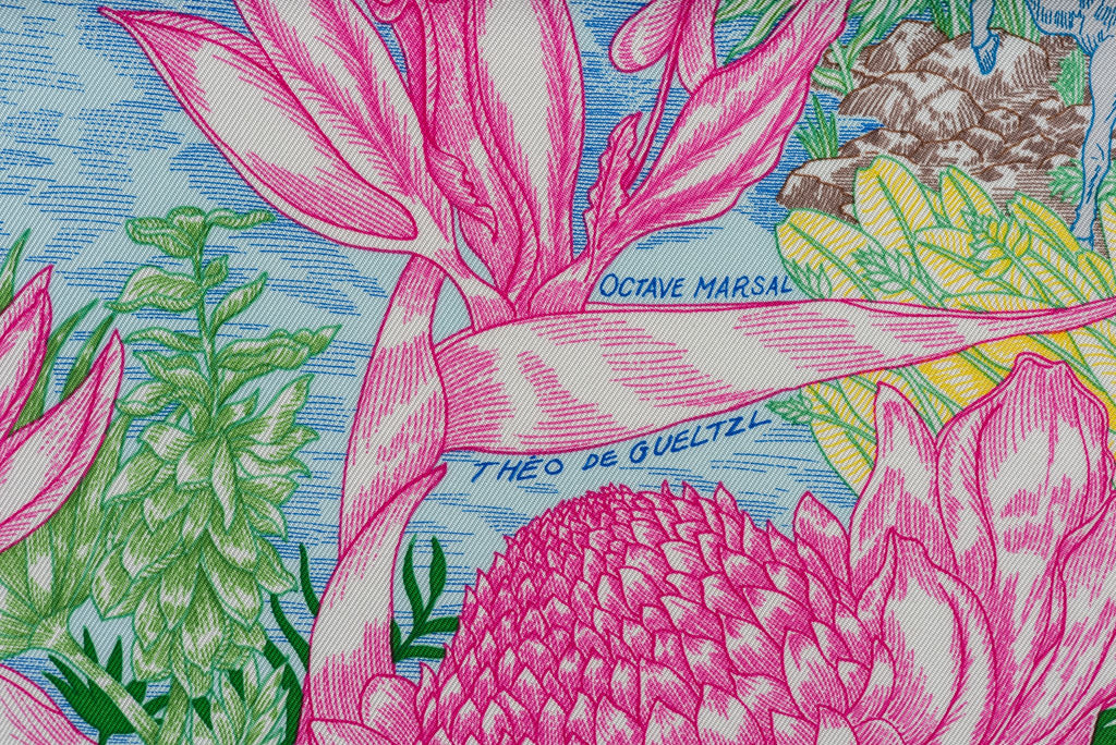 Hermes New Tropical Garden Pastel Scarf