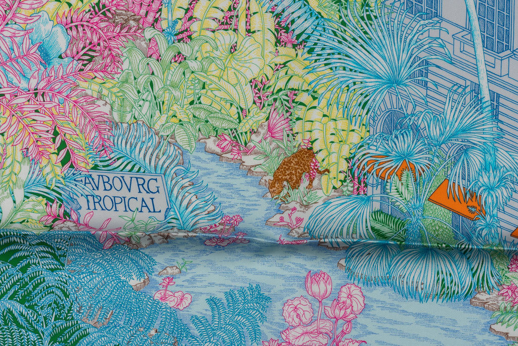 Hermes New Tropical Garden Pastel Scarf