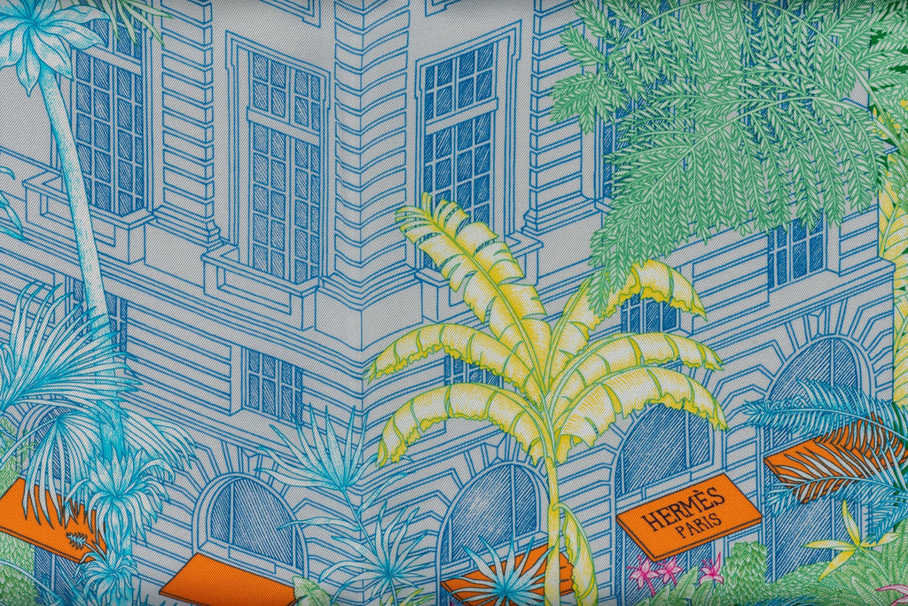 Hermes New Tropical Garden Pastel Scarf