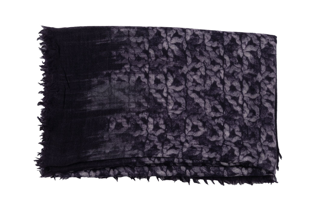 Chanel New Logo Purple Cashmere Shawl