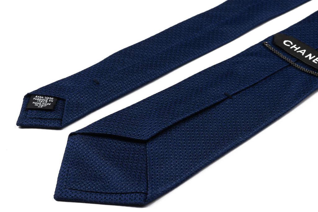 Chanel New Navy Blue Silk Tie