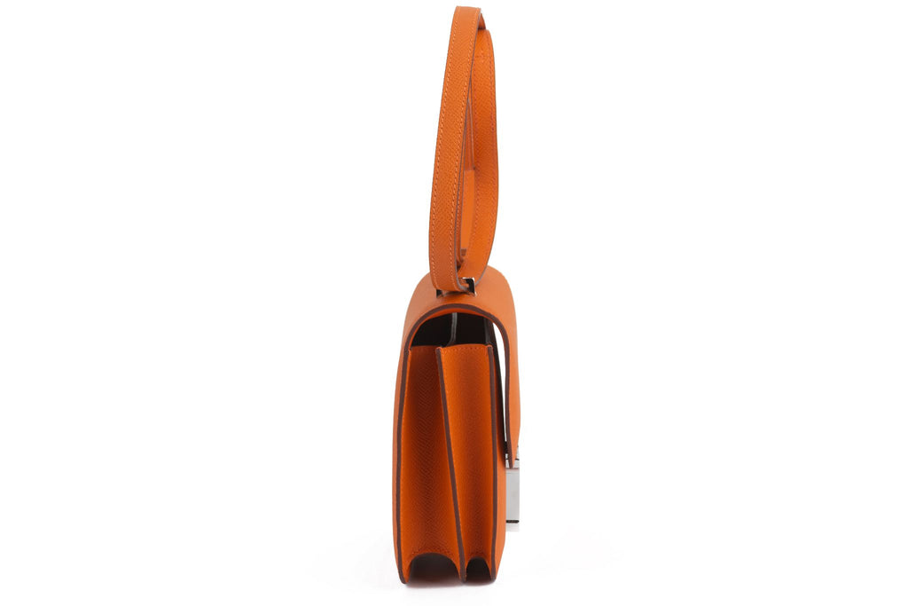 Hermes New Orange Mini Constance Handbag