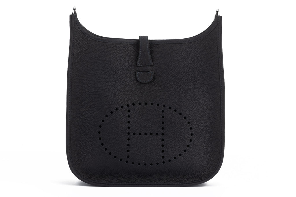 Hermès New Black Evelyne Pm Logo Strap