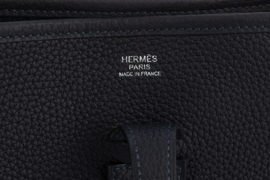 Hermès New Black Evelyne Pm Logo Strap