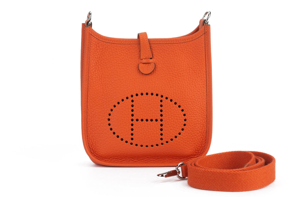 Hermes New Orange Mini Evelyne Bag