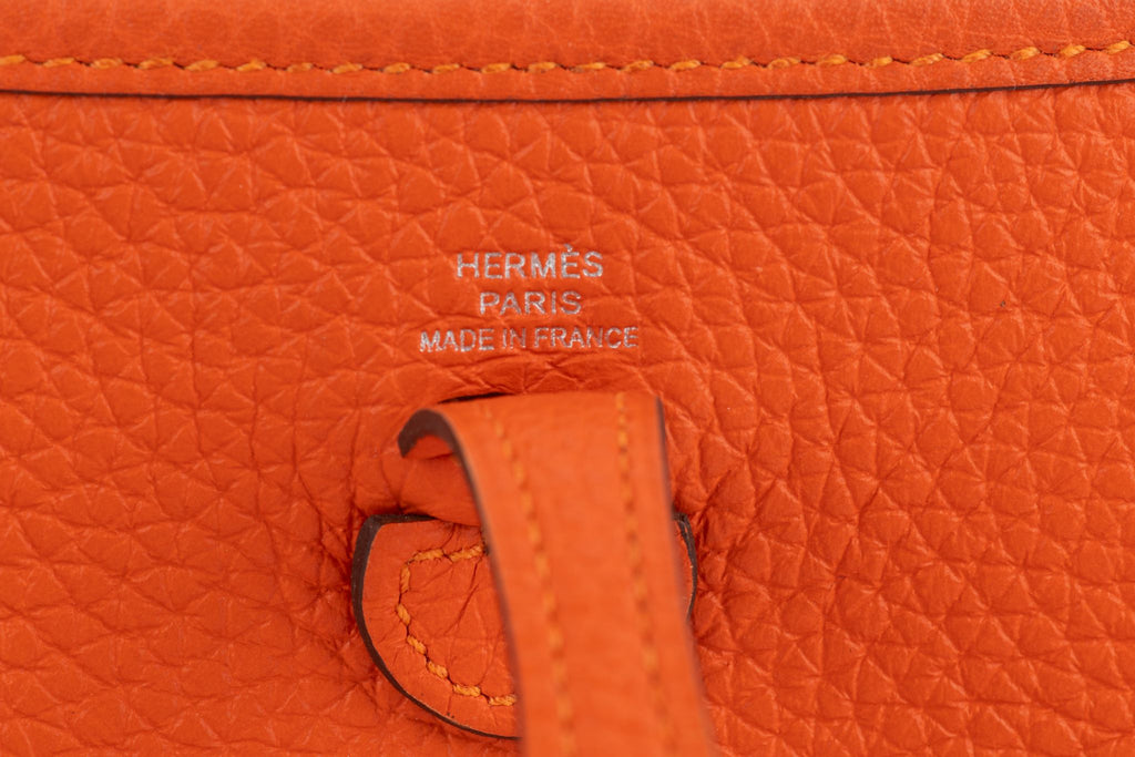 Hermes New Orange Mini Evelyne Bag