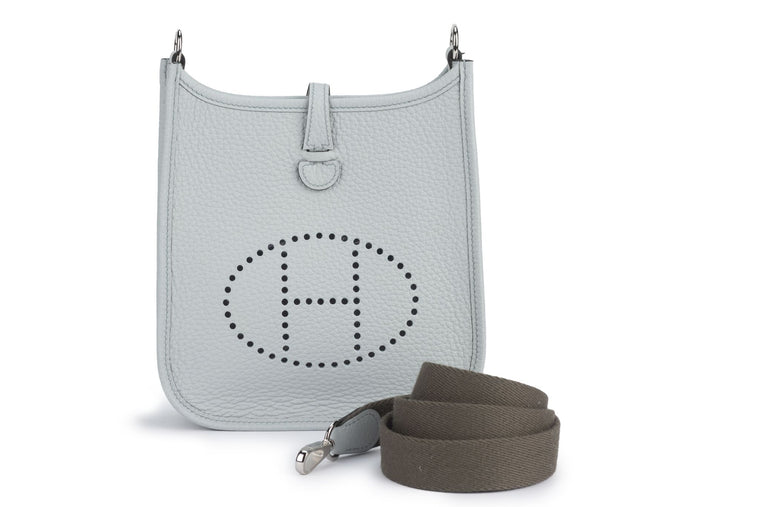 Hermes New Grey Mini Evelyne Handbag