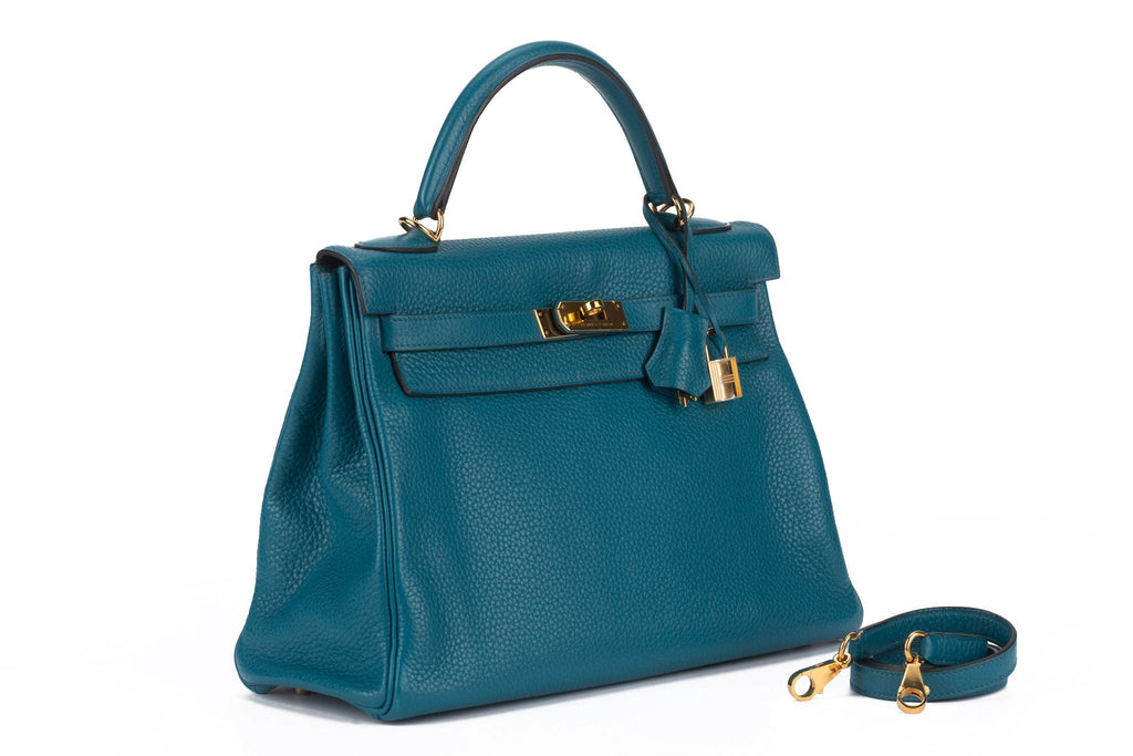 Hermès Kelly 32 Retournè Blue Izmir