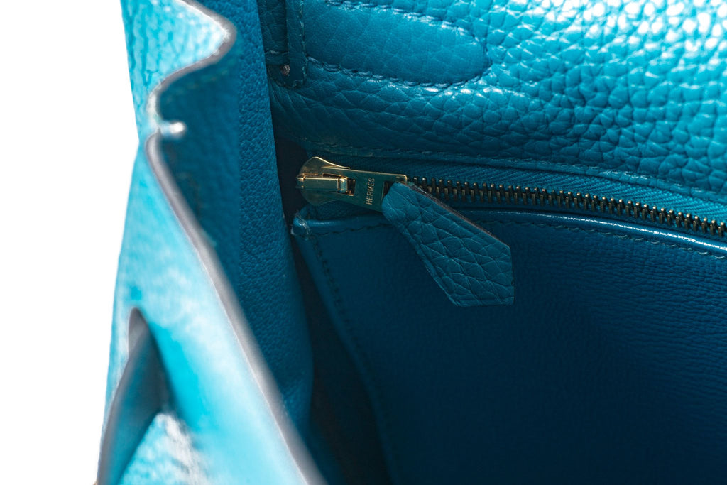 Hermès Kelly 32 Retournè Blue Izmir