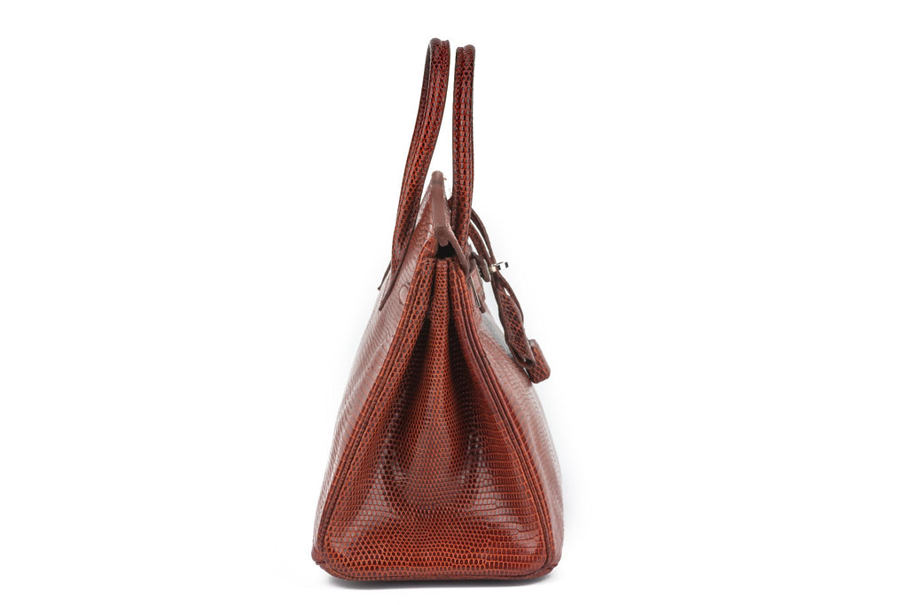 Hermès Birkin 25 Brique Lizard Palladium