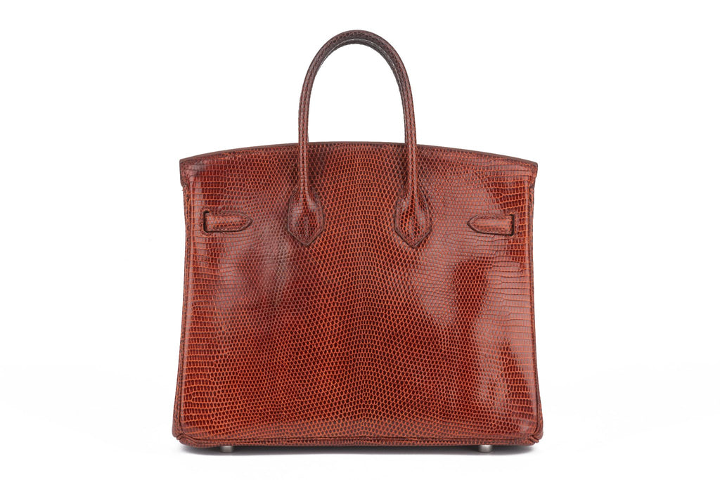 Hermès Birkin 25 Brique Lizard Palladium
