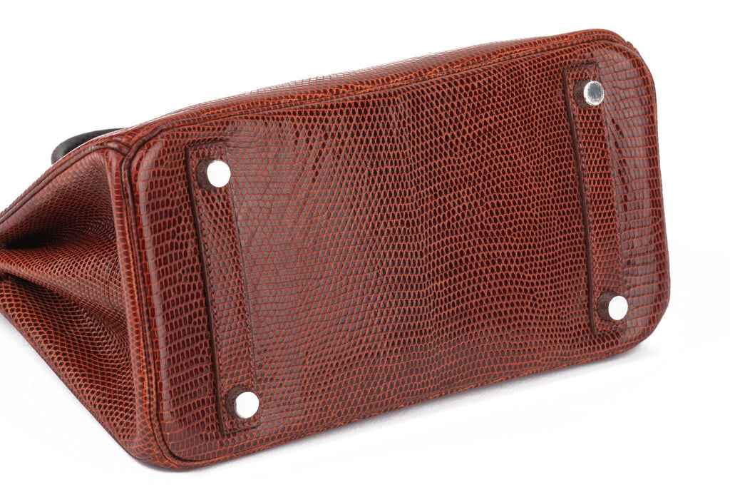 Hermès Birkin 25 Brique Lizard Palladium