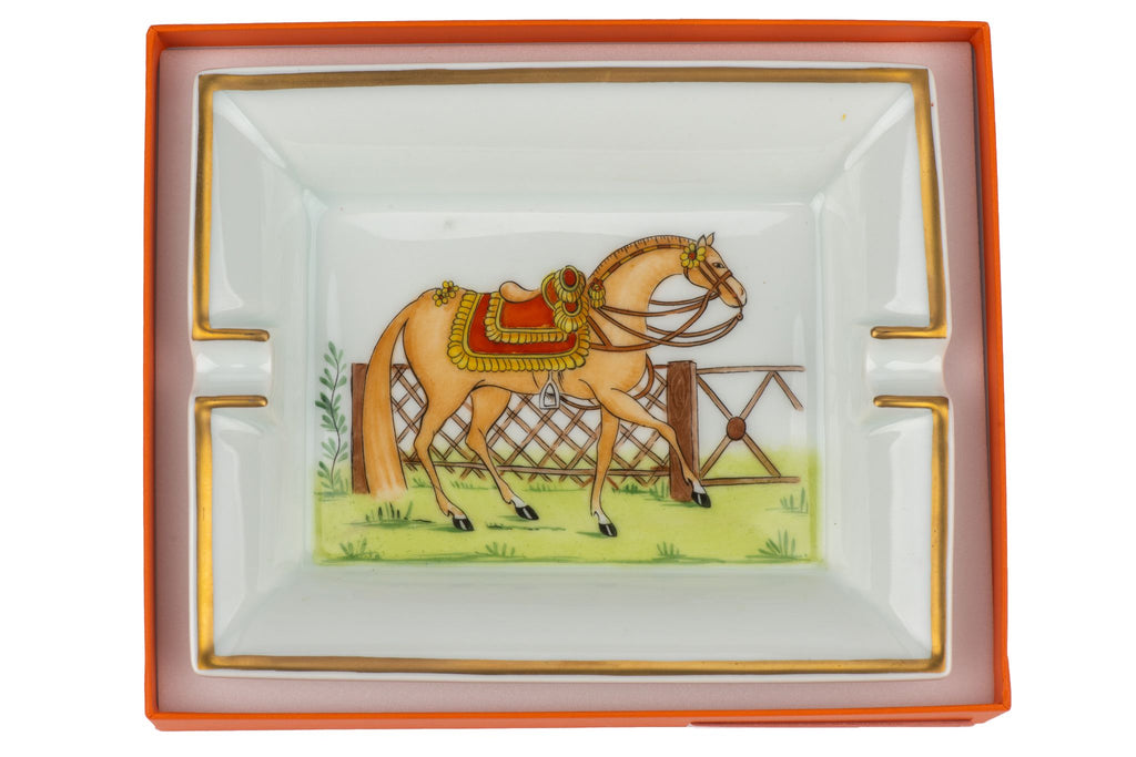 Hermès Red Saddle Horse Ashtray