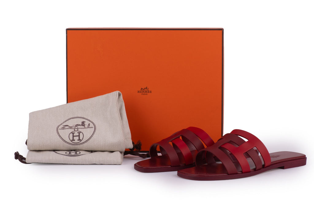Hermès New Amore Sandal Rouge Grenat