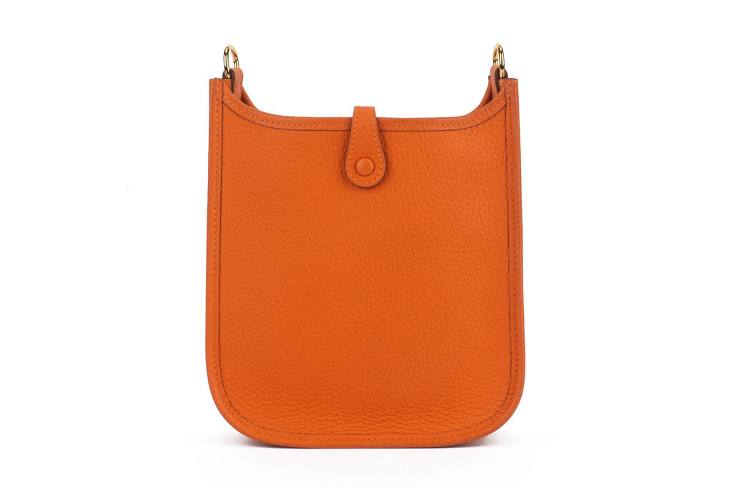 Hermès New Orange Mini Evelyne Gold