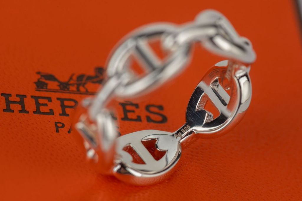 Hermès New Chaine D'Ancre Sterling Ring