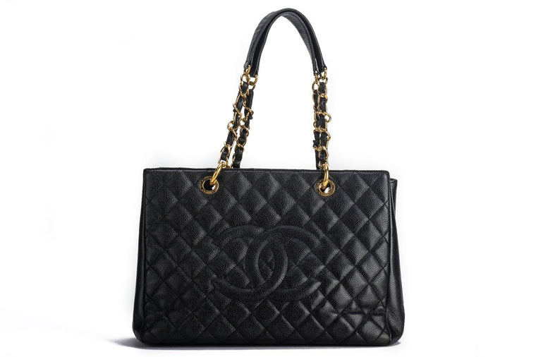 Chanel GMT Black Caviar Gold Shopper