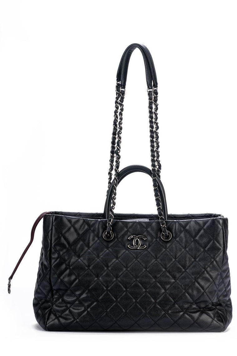 Chanel Large Black Caviar 2 Way Tote