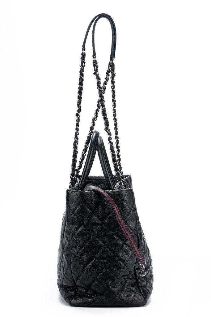 Chanel Large Black Caviar 2 Way Tote