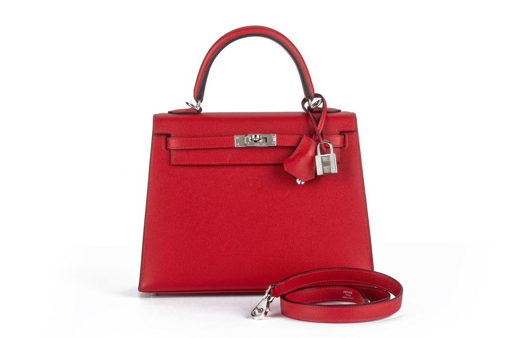 Hermès Kelly Sellier Verso Rouge Piment