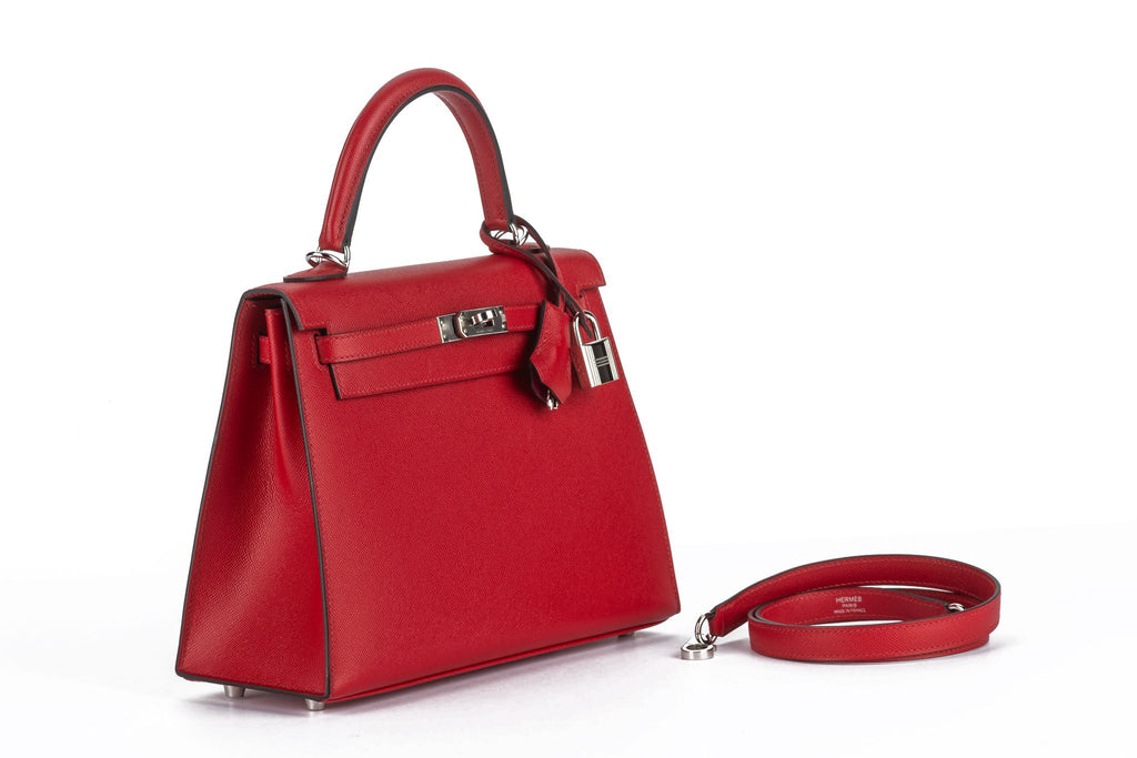 Hermès Kelly Sellier Verso Rouge Piment