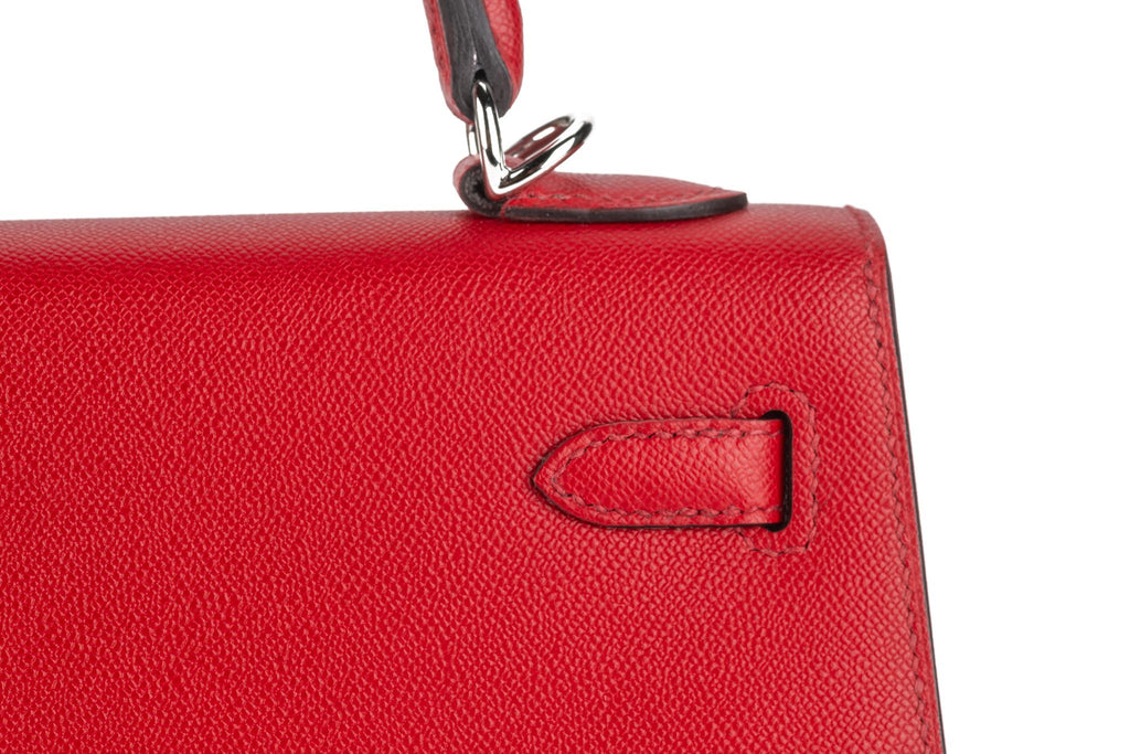 Hermès Kelly Sellier Verso Rouge Piment