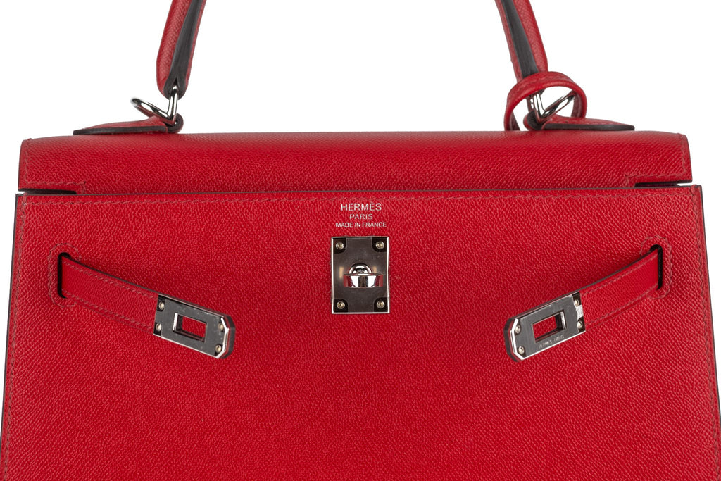 Hermès Kelly Sellier Verso Rouge Piment