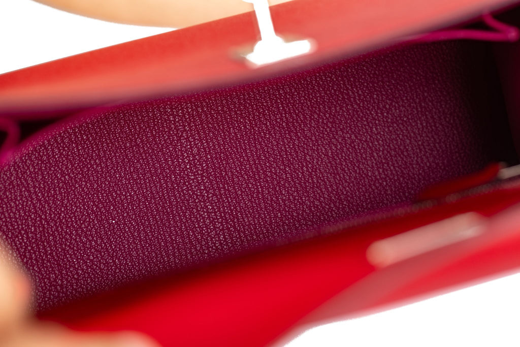 Hermès Kelly Sellier Verso Rouge Piment