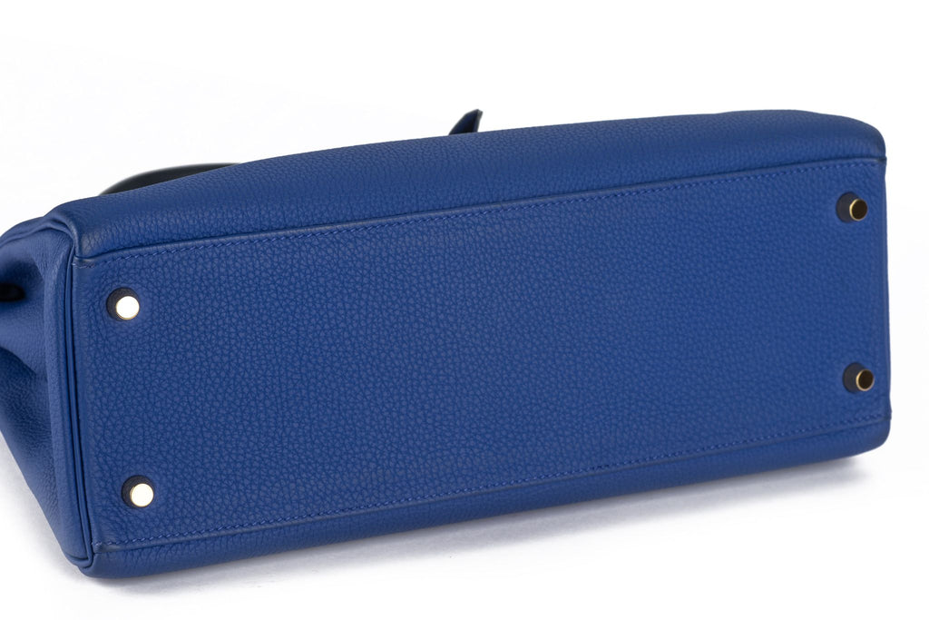Hermès Kelly 32 Au Trot Electric Blue