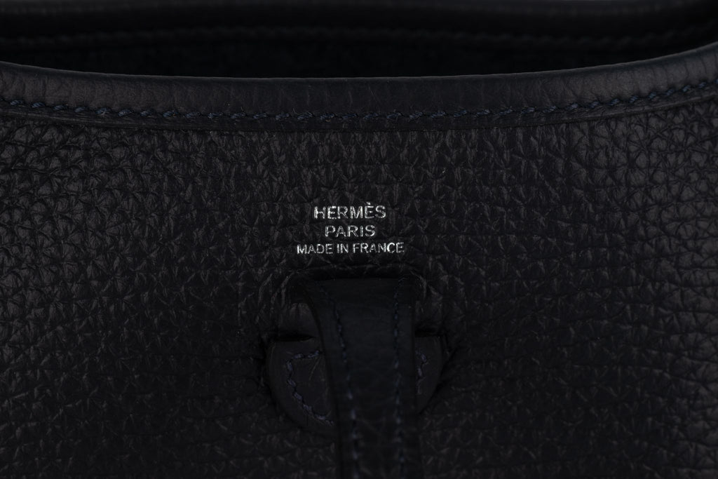 Hermès Mini Evelyne Bag Indigo Blue