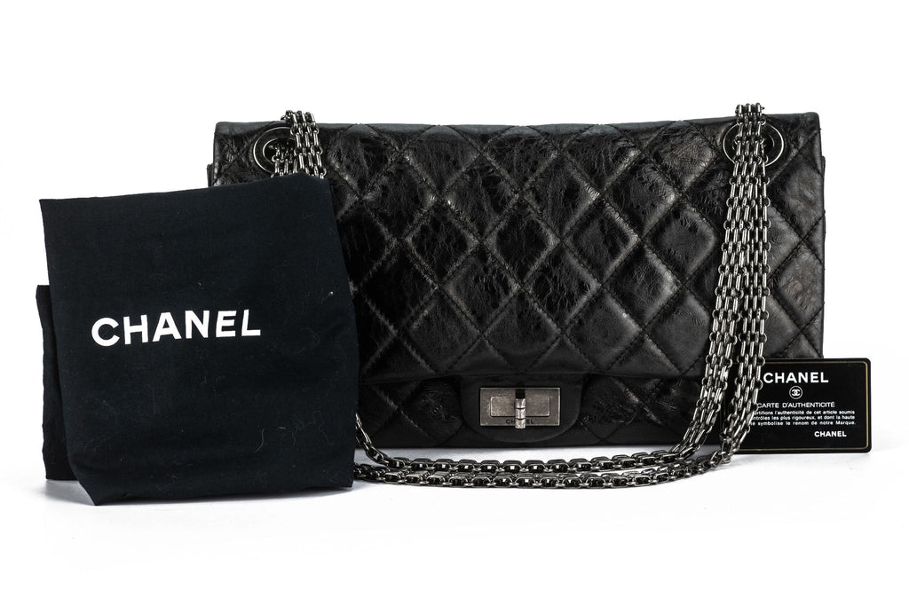 Chanel Black Reissue Double Flap Bag 227