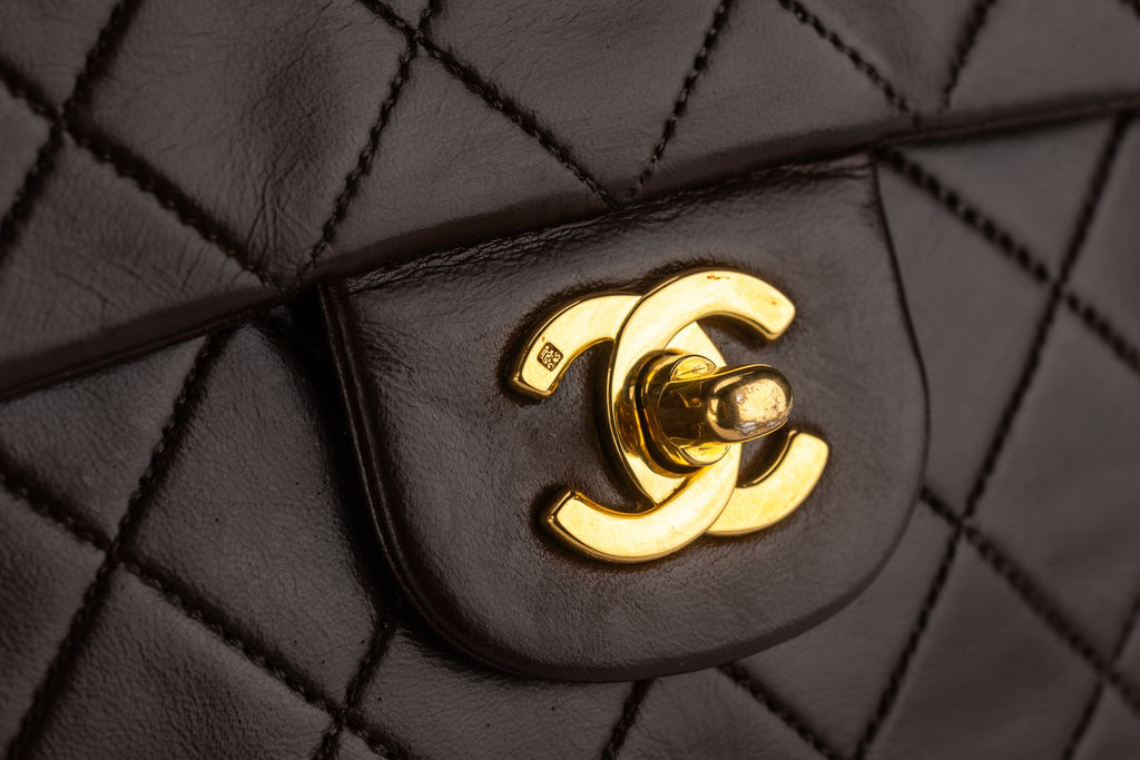 Chanel Chocolate Medium Double Flap Bag