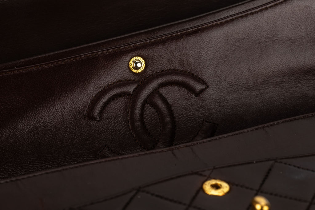 Chanel Chocolate Medium Double Flap Bag