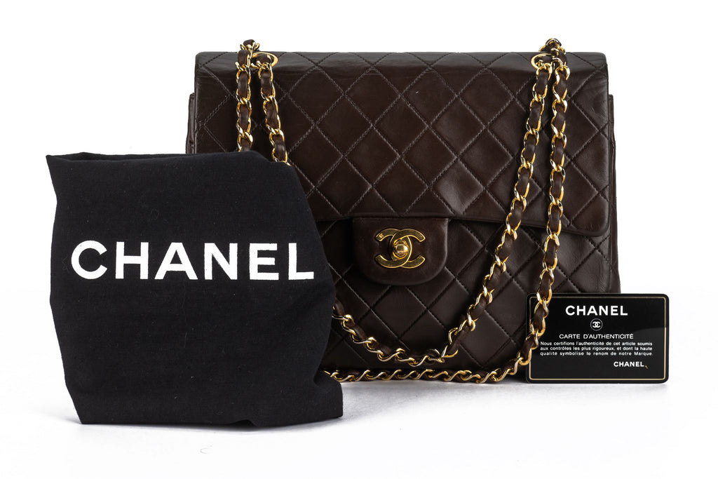 Chanel Chocolate Medium Double Flap Bag
