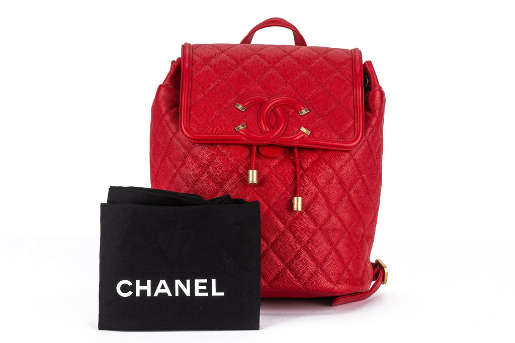 Chanel Caviar Quilted Filigree Backpack