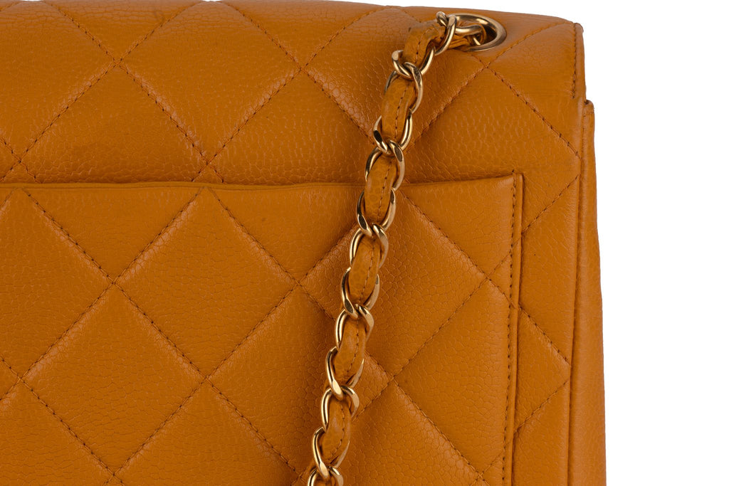 Chanel Turn-Lock Chain Bag Mustard