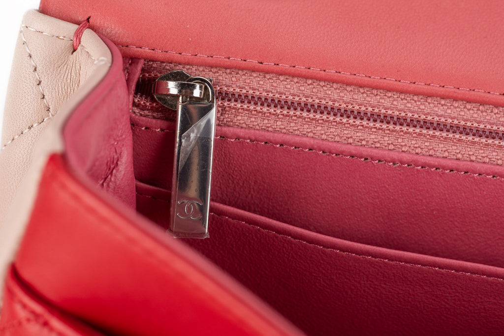 Chanel Med Valentine Single Flap Bag Tri