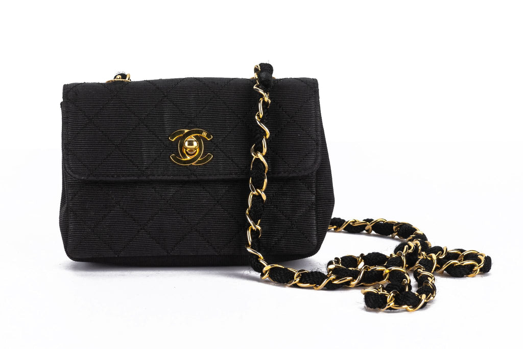 Chanel Quilted Canvas Mini Flap Bag