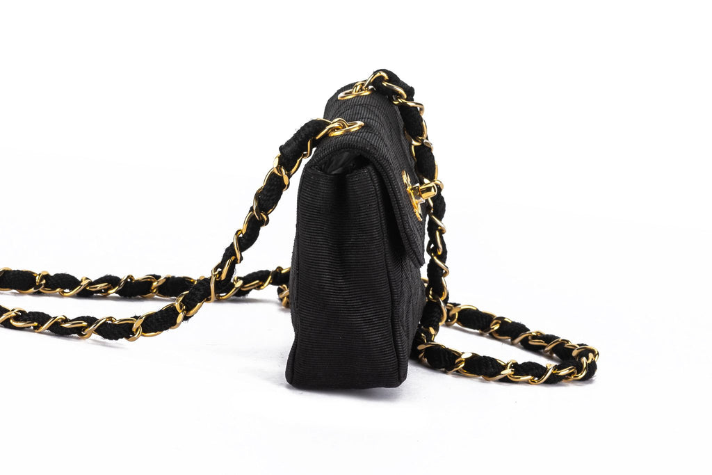 Chanel Quilted Canvas Mini Flap Bag