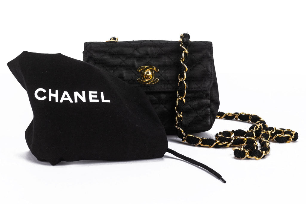 Chanel Quilted Canvas Mini Flap Bag