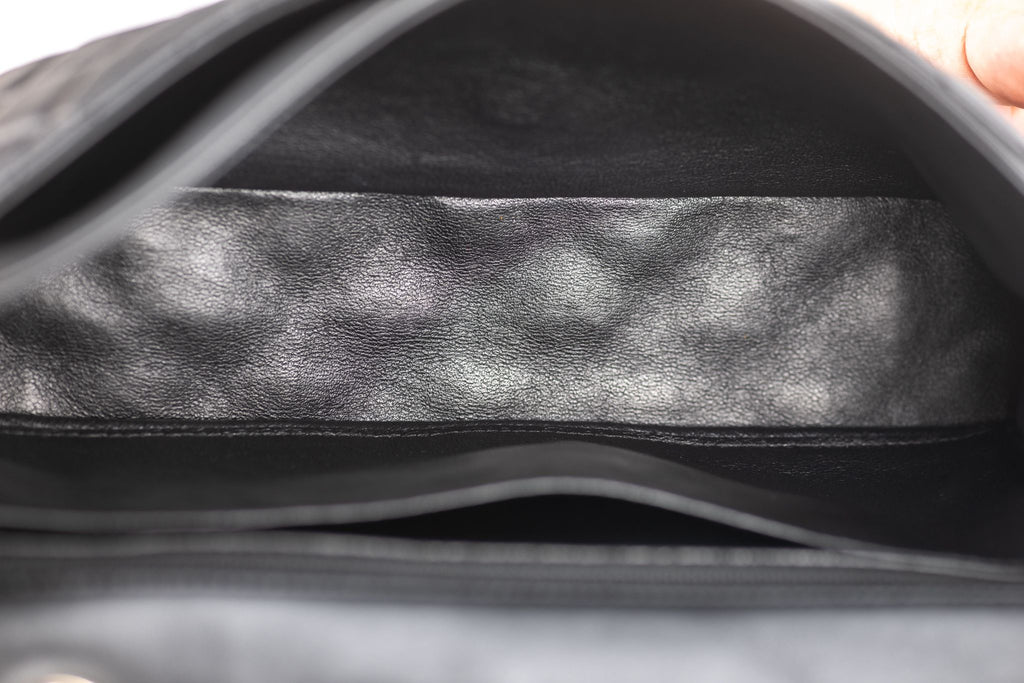 Chanel Black Lambskin Quilted Valentine