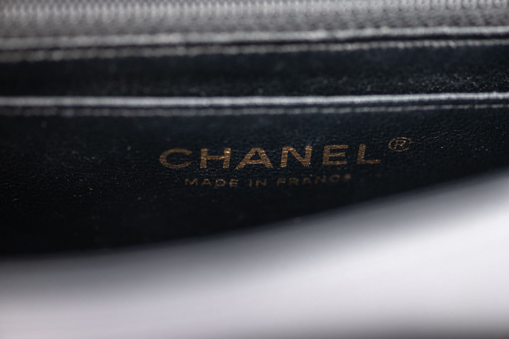 Chanel Black Lambskin Quilted Valentine