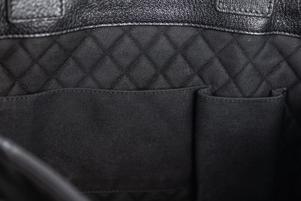 Chanel CC Perforated Leather Black Tote