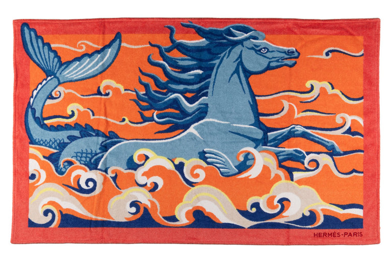 Hermès âœCheval Marinâœ Beach Towel