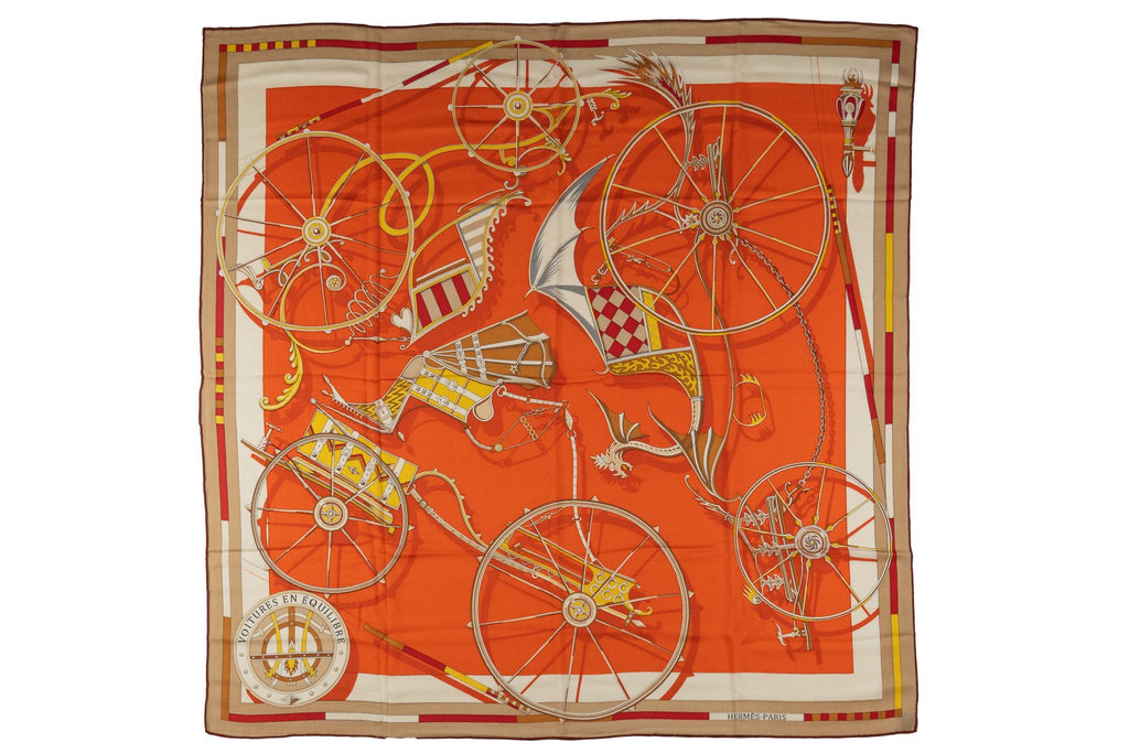 Hermès "Voitures En Equilibre" Scarf