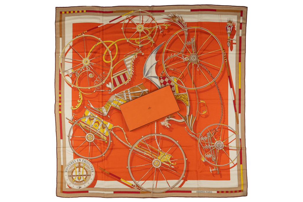 Hermès "Voitures En Equilibre" Scarf