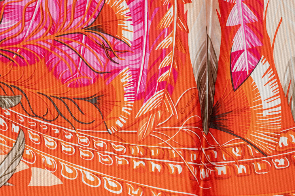 Hermès âœOrange Dance Pacifiqueâœ Scarf